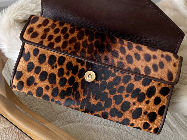 Christian Louboutin Cheetah Pony Hair Envelope Bag