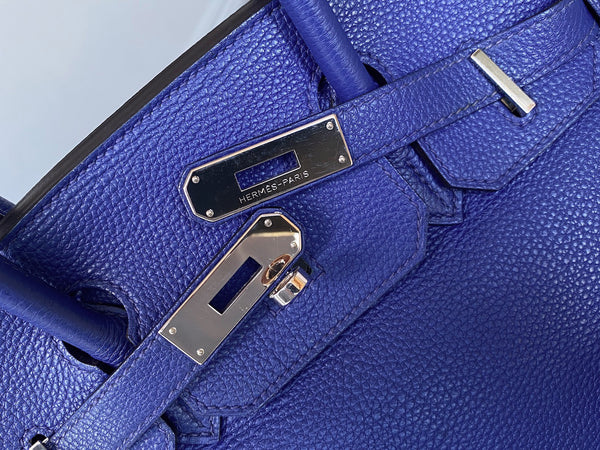 Hermès Bleu Électrique Togo Birkin 30 PHW