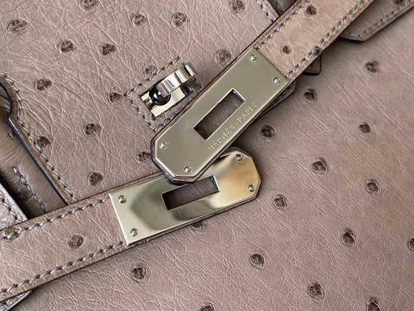 Hermès Mousse Ostrich Birkin 30 PHW