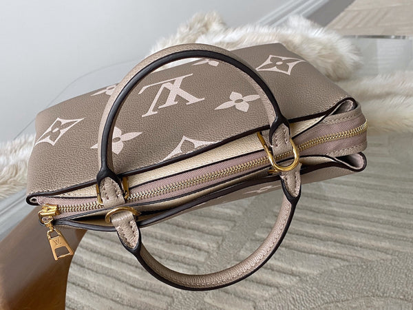 Louis Vuitton Tourterelle Crème Bicolour Monogram Empreinte Petit Palais | NEW