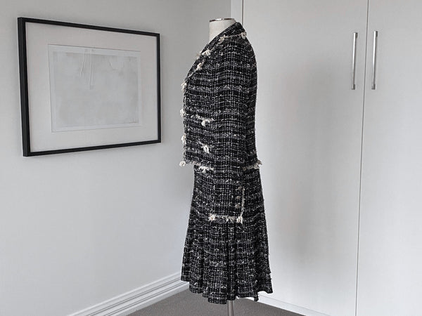 Chanel Cruise Runway Tweed Trompe L'Oeil Jacket Dress | Sz38FR