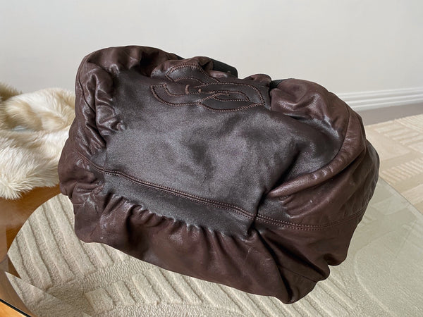 Chanel Iridescent Brown Coated Canvas Stretch Spirit Cabas