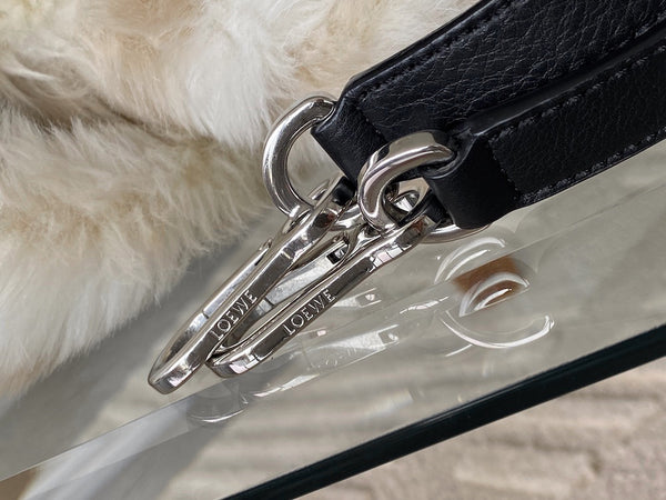 Loewe Black Grained Calfskin Small Classic Puzzle Bag