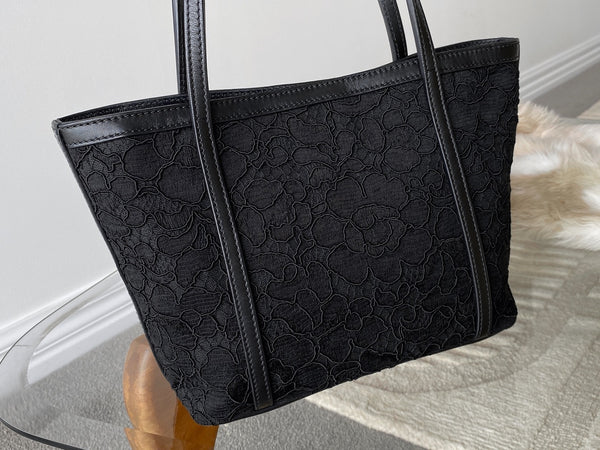 Dolce & Gabbana Black Embroidery Miss Escape Tote