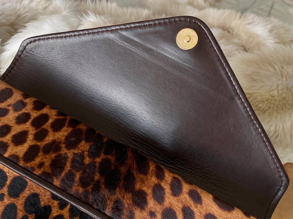 Christian Louboutin Cheetah Pony Hair Envelope Bag
