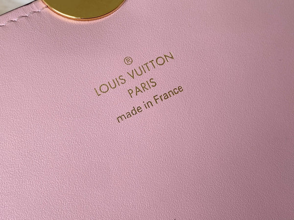 Louis Vuitton Monogram Rose Ballerine Flore Chain Wallet