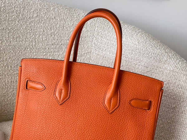 Hermès Orange H Togo Birkin 30 GHW