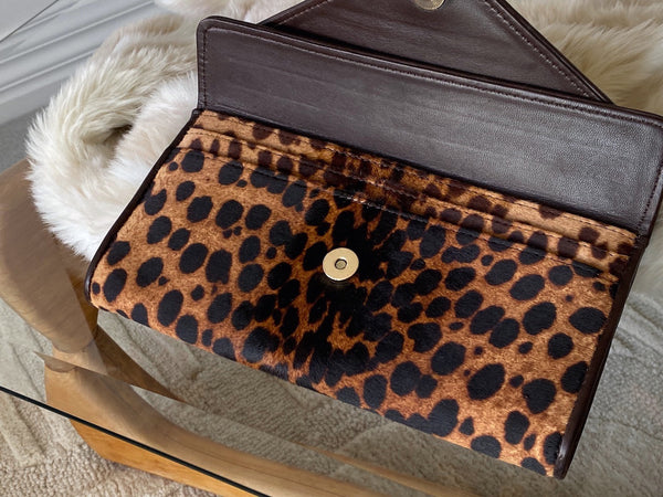Christian Louboutin Cheetah Pony Hair Envelope Bag