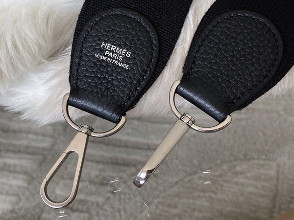 Hermès Noir Veau Taurillon Clémence Evelyne III GM