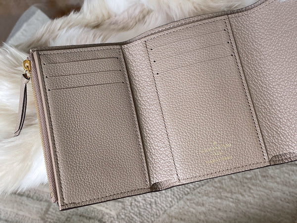 Louis Vuitton Tourterelle Crème Bicolour Monogram Empreinte Victorine Wallet | BNIB