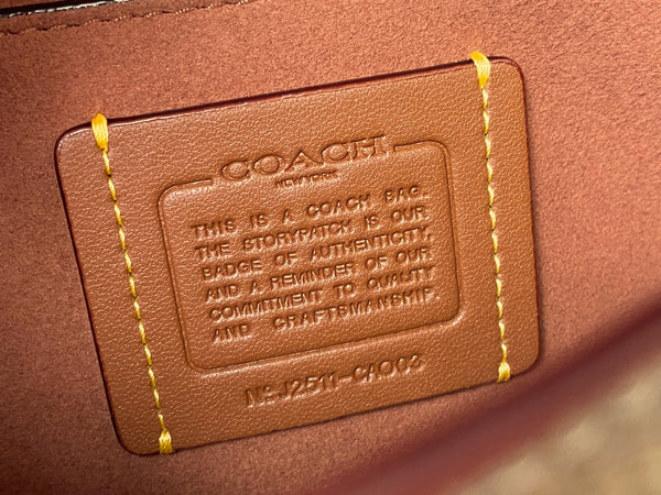 Coach Brass/Tan Caramel Signature Canvas Mila Crossbody | BNIB