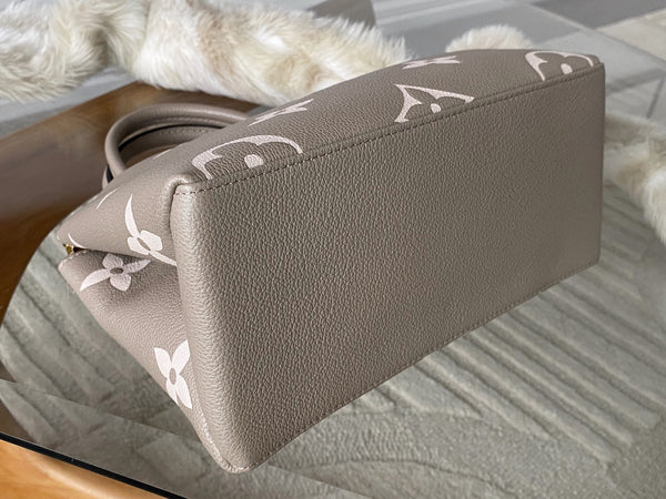 Louis Vuitton Tourterelle Crème Bicolour Monogram Empreinte Petit Palais | NEW