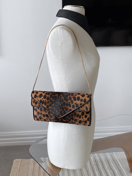 Christian Louboutin Cheetah Pony Hair Envelope Bag