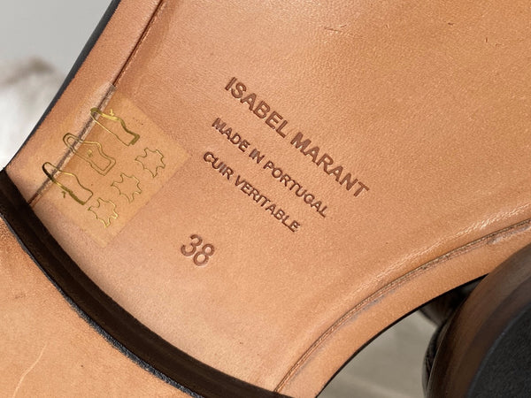 Isabel Marant Black Calf Leather Modern Chelsea Boots | NIB | Sz38