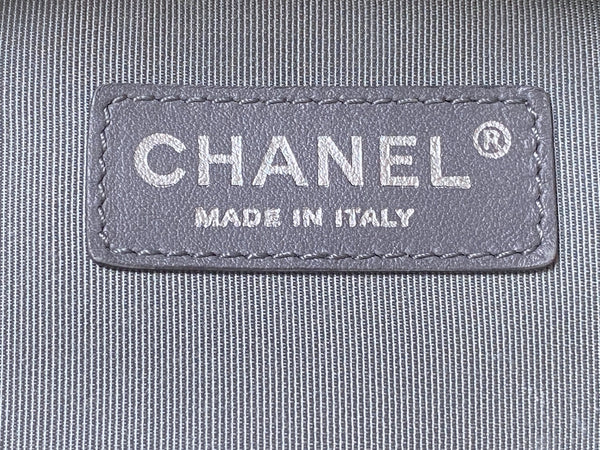 Chanel Chevron Graphite Sheepskin Large Mademoiselle Bag SHW