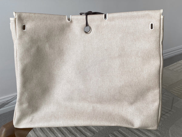 Hermès Toile Naturel & Vache Hunter Herbag Cabine 50