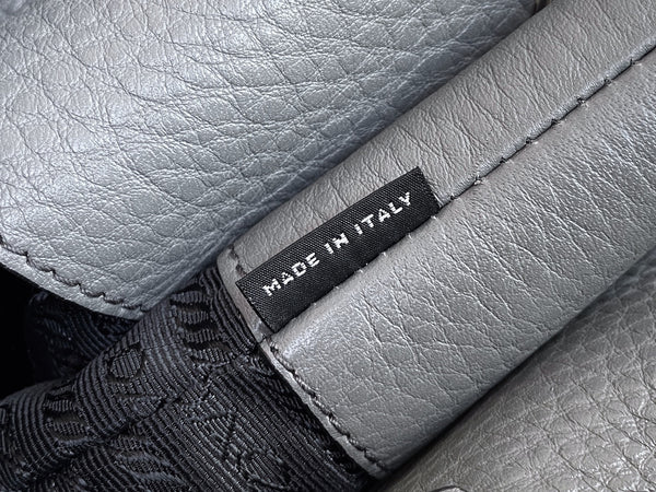 Prada Grey Vitello Daino Hobo
