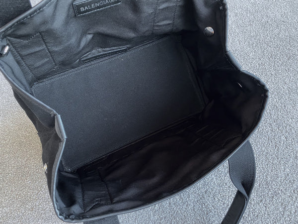 Balenciaga Black Canvas Small Cabas S Tote