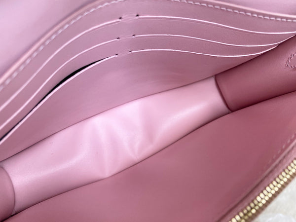 Louis Vuitton Monogram Rose Ballerine Flore Chain Wallet