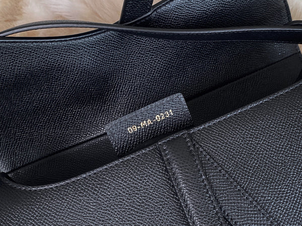 Christian Dior 2021 Black Grained Calfskin Classic Medium Saddle Bag