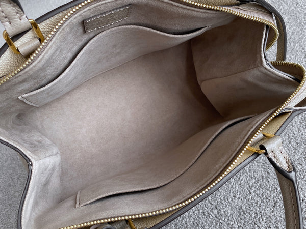 Louis Vuitton Tourterelle Crème Bicolour Monogram Empreinte Petit Palais | NEW