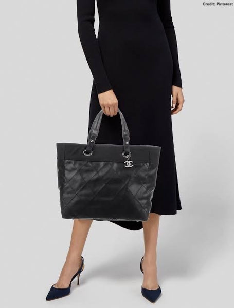 Chanel Black Paris-Biarritz Grand Shopping Tote