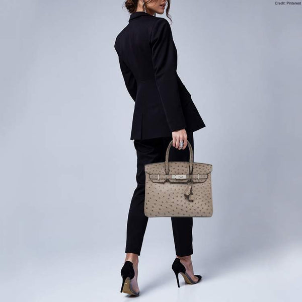 Hermès Mousse Ostrich Birkin 30 PHW