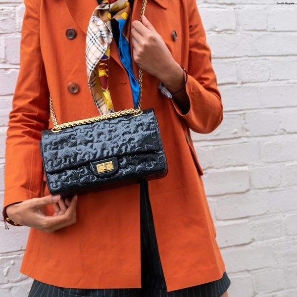 Chanel LE Black Patent Puzzle 2.55 Reissue 225 Double Flap AGHW