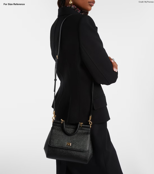 Dolce&Gabbana Metallic Blue Dauphine Small Miss Sicily