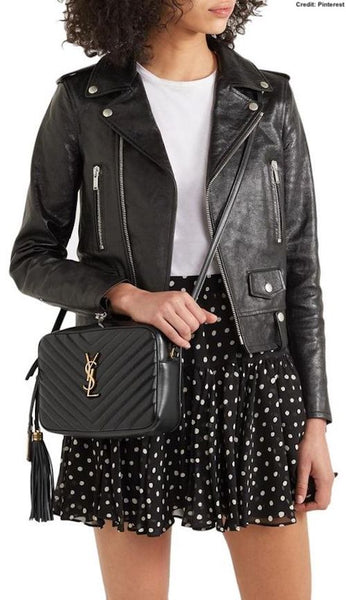 Saint Laurent Black Calfskin Lou Camera Bag