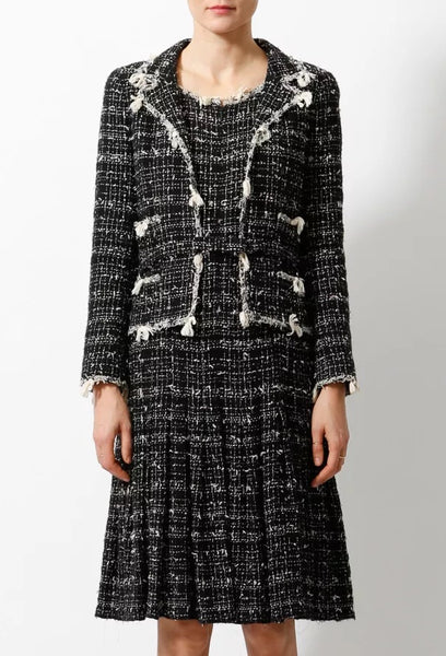 Chanel Cruise Runway Tweed Trompe L'Oeil Jacket Dress | Sz38FR