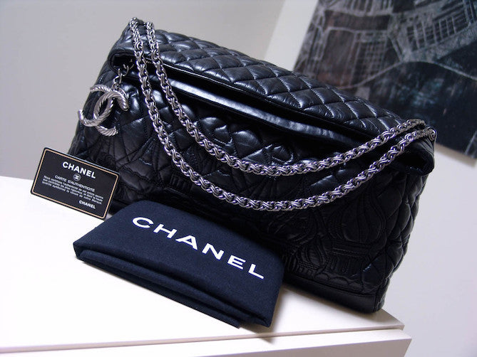 Chanel Black Lambskin Paris-Moscou Tote