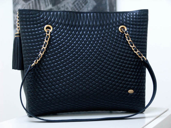 Bally Quilted Shopper Chain Tote