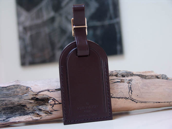 Black louis vuitton online luggage tag