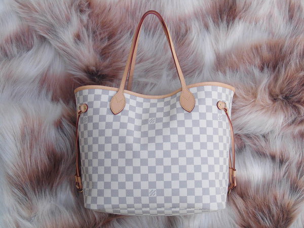 LOUIS VUITTON Brand New 2016! Neverfull Mm In With Pink Ballerine