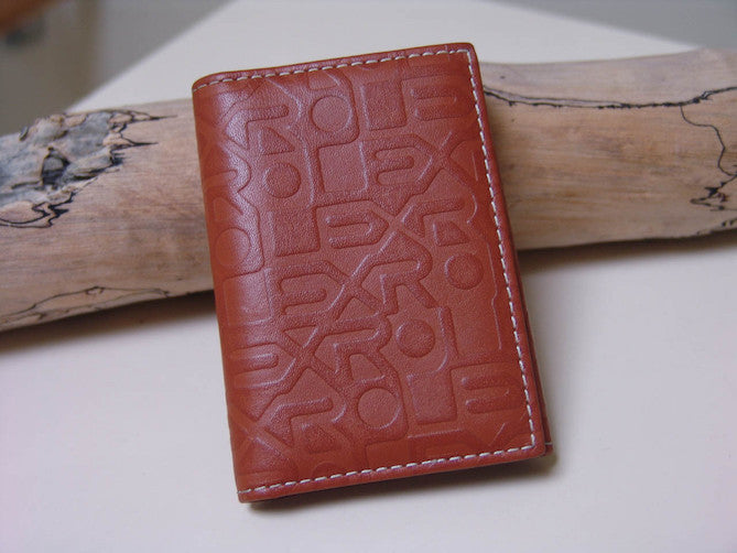 Rolex Red Leather Wallet with Embossed Logo