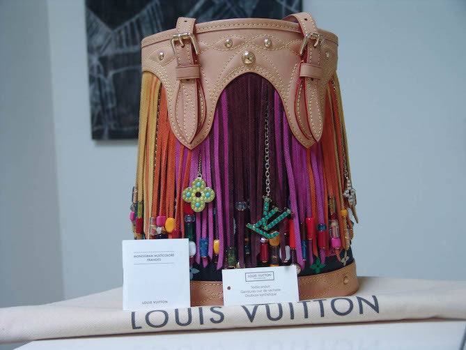 Louis Vuitton LE Black Multicolour Fringe Bucket