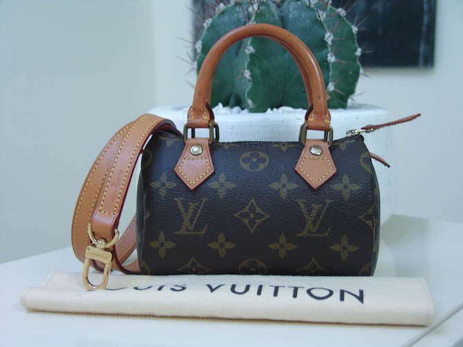 Louis Vuitton Monogram Mini Sac HL Speedy with LV Crossbody Strap
