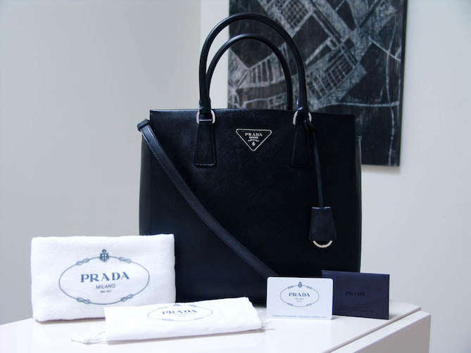 Prada saffiano lux discount nero