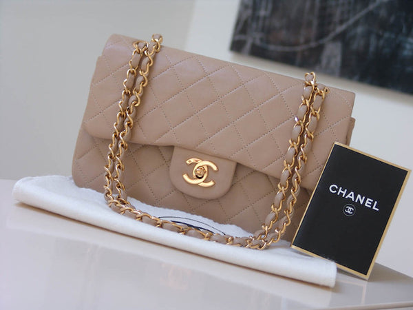 Chanel Beige Lambskin Classic Double Flap – My Haute