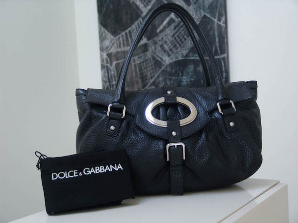 Dolce&Gabbana Pebbled Calfskin Large Flap