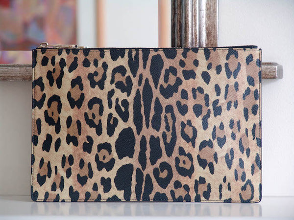 Givenchy Oversized Leopard Print Clutch | New