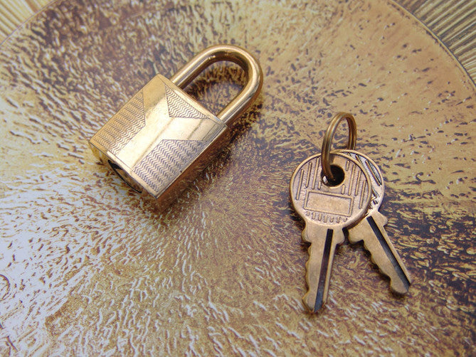 Louis Vuitton PadLock Key Replacement LV Lock Keys Brass Gold