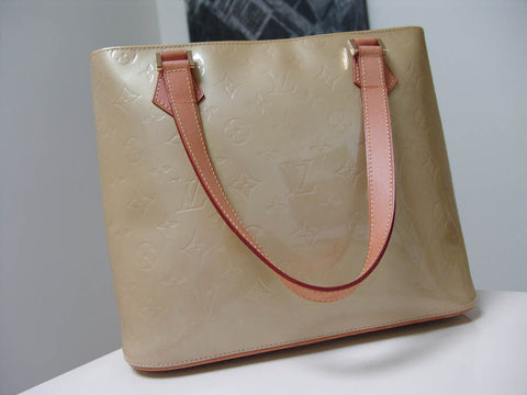 Louis Vuitton Green Vernis Houston Brown Light brown Light green