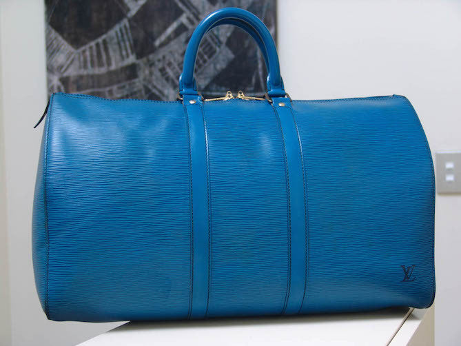 Louis Vuitton Epi Toledo Blue Keepall 45