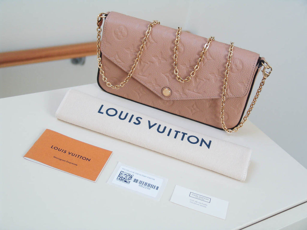 Louis Vuitton Pochette Felicie Monogram Empreinte Papyrus in