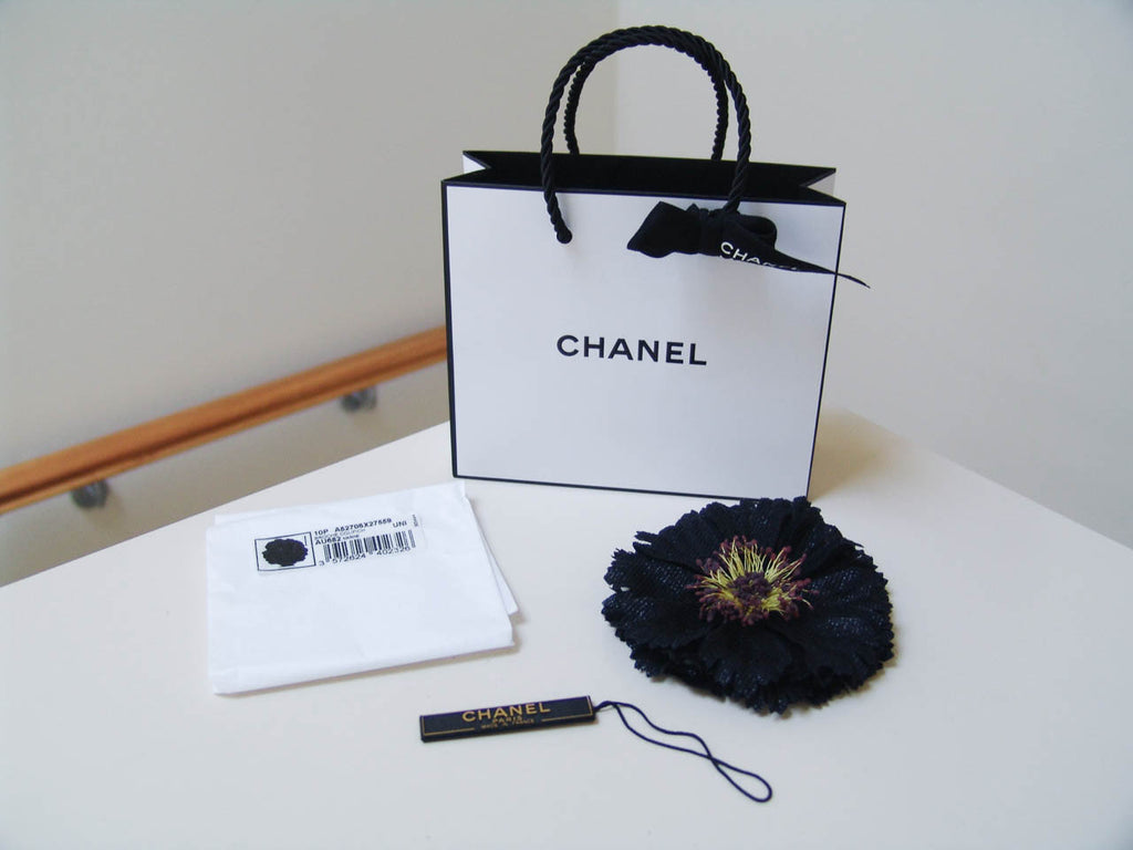 Chanel Big Ribbon Brooch Black