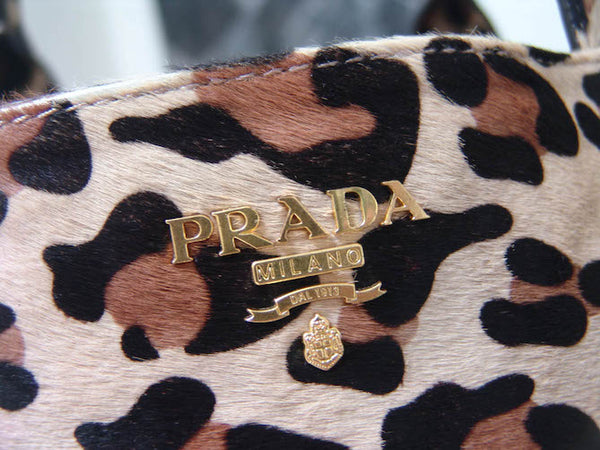 Prada Leopard Ponyskin Tote