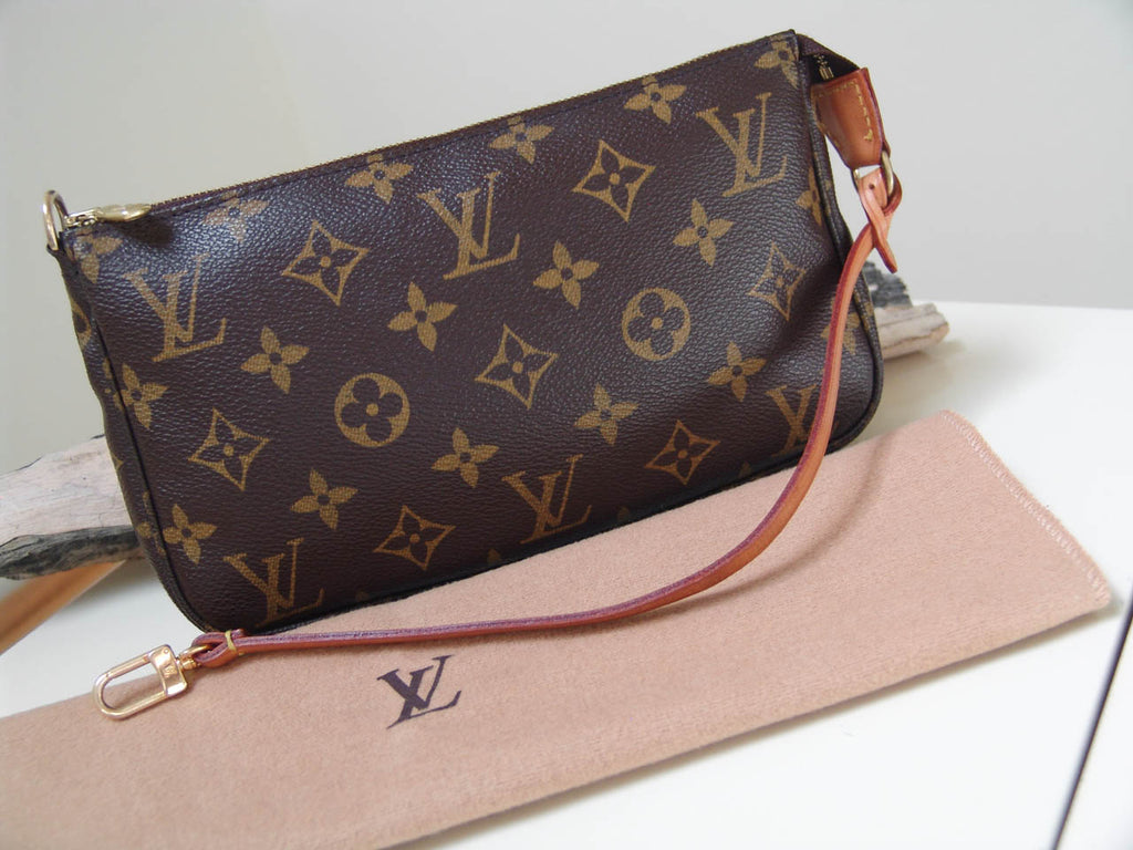 Louis Vuitton Pochette Steamer Handbag Pin Buckle Mark Monogram