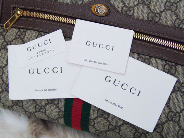 Gucci Beige GG Supreme Ophidia Small Camera Shoulder Bag